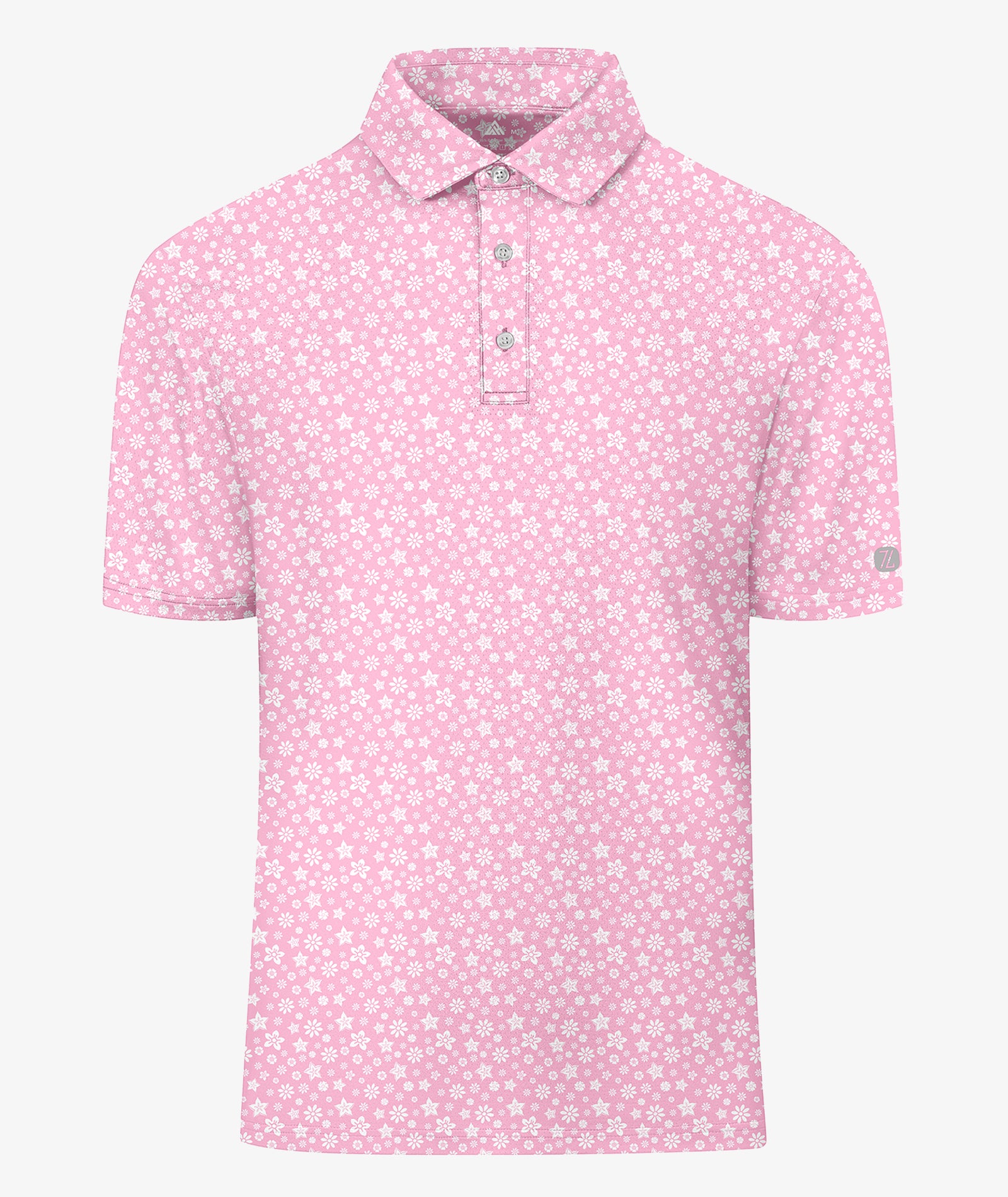 Pink Bloom Golf Polo