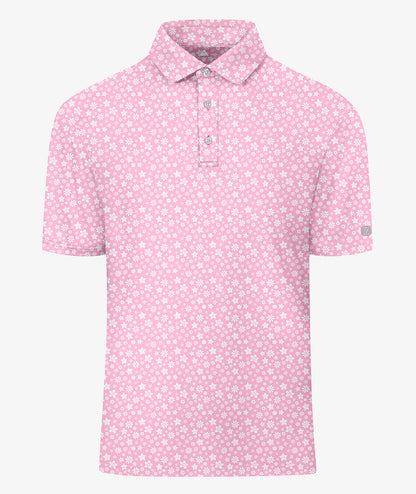 Pink Bloom Golf Polo