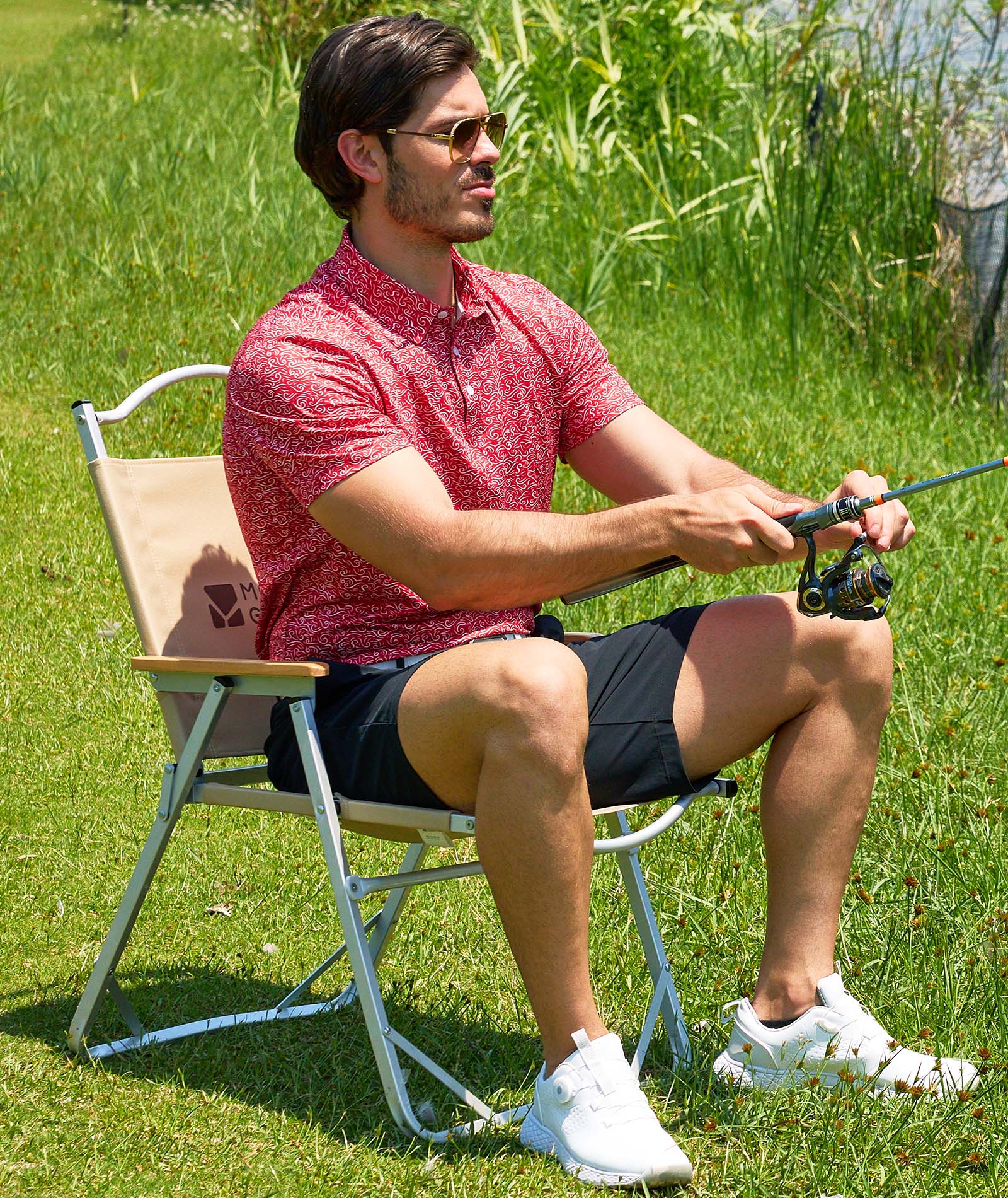 Crimson Flow Golf Polo