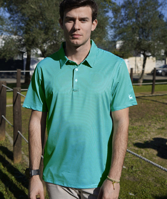 Stripe Performance Golf Polo