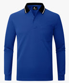 Pocket Long Sleeve Polo Shirt