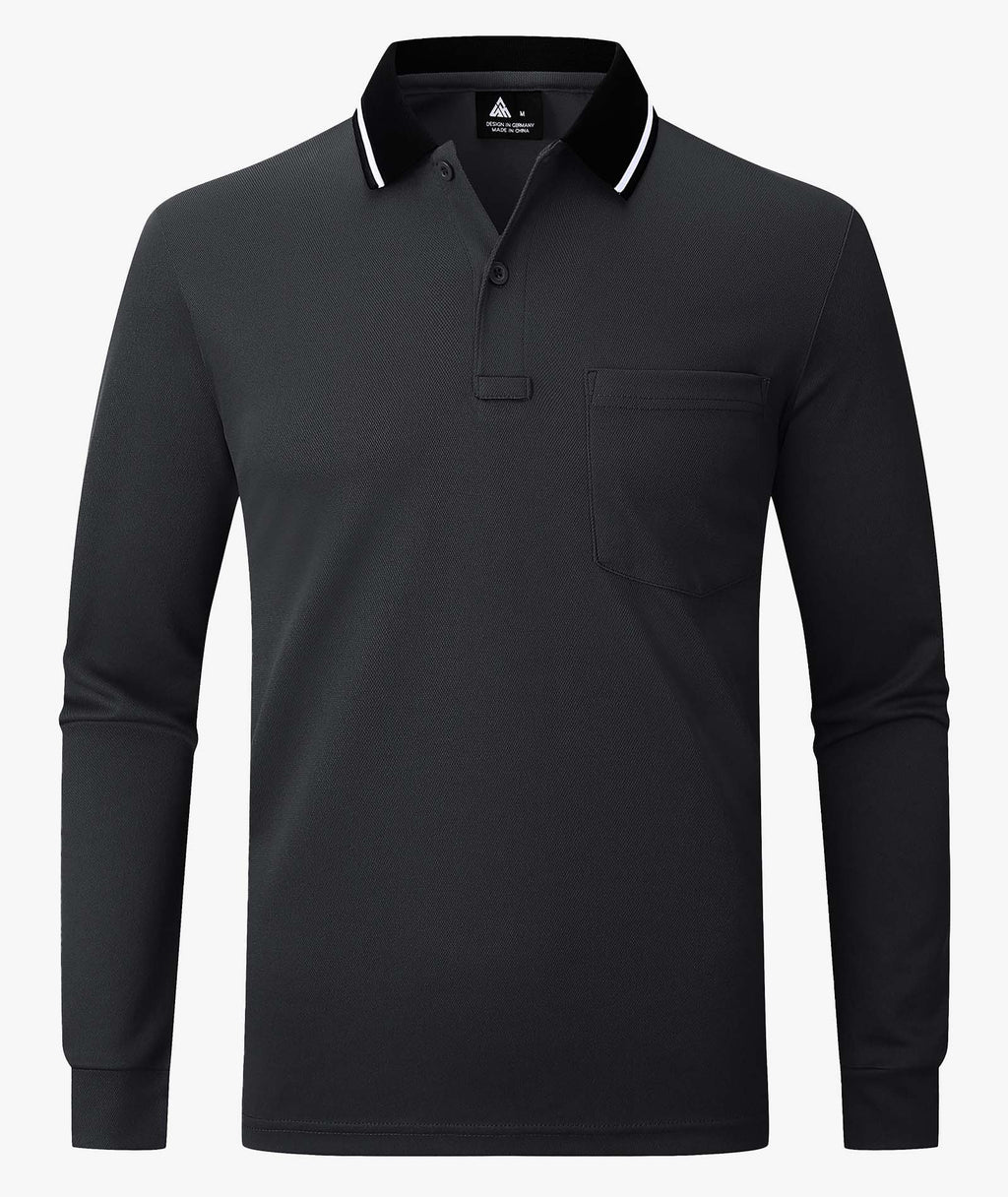 Athletic Long Sleeve Polo Shirt