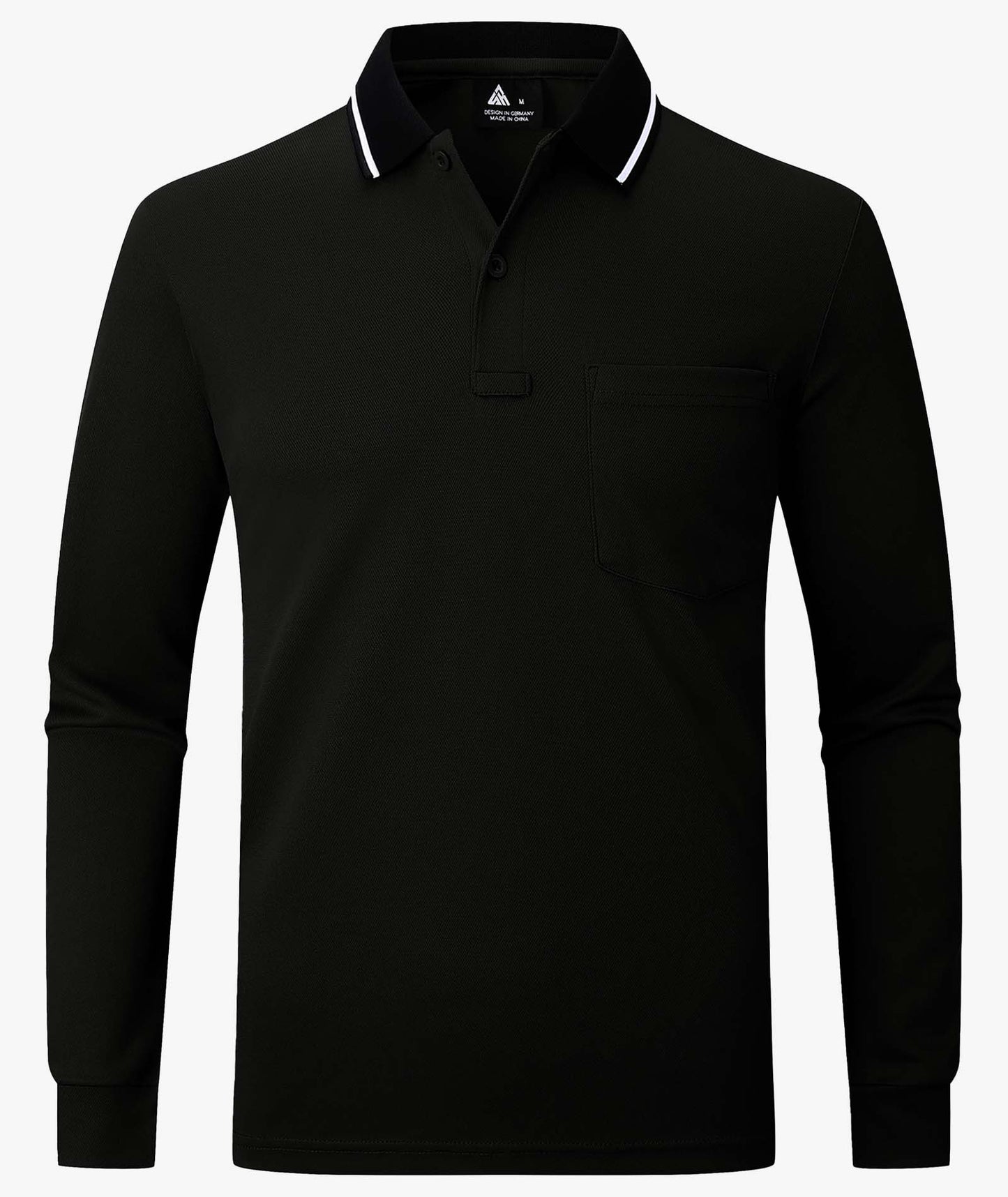Contrast Collar Long Sleeve Polo