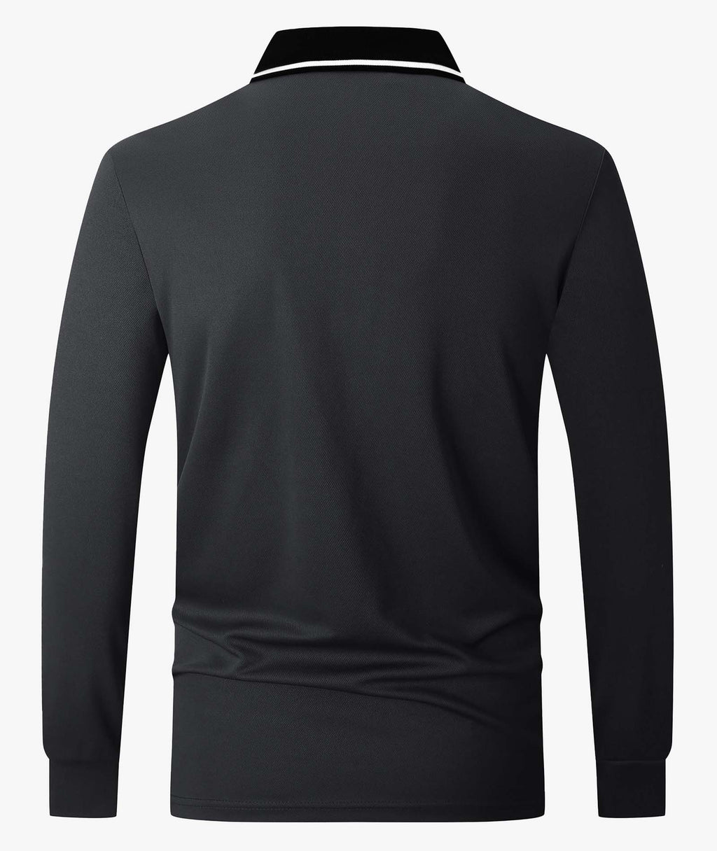 Athletic Long Sleeve Polo Shirt