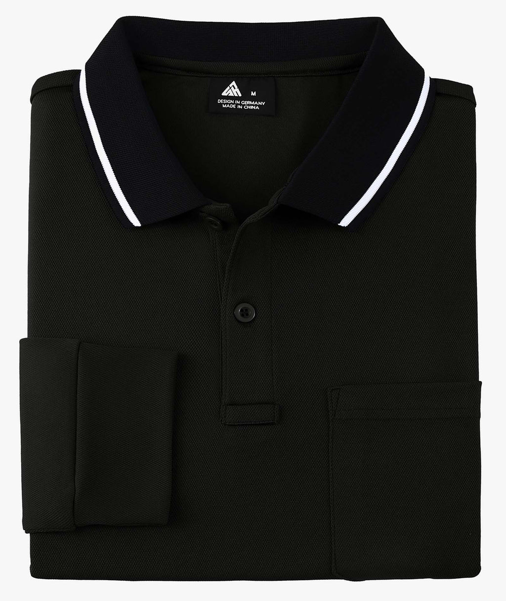 Contrast Collar Long Sleeve Polo