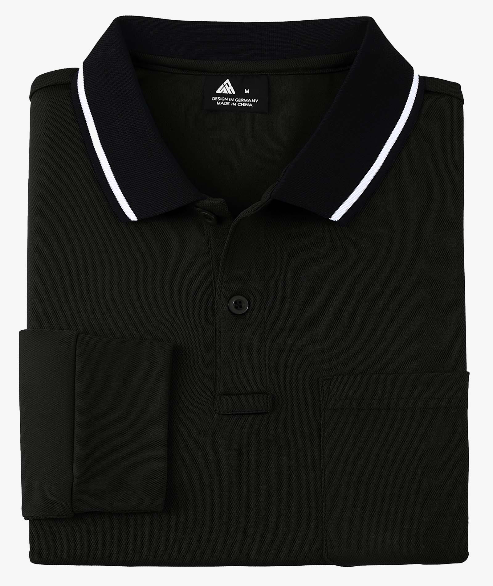 Contrast Collar Long Sleeve Polo
