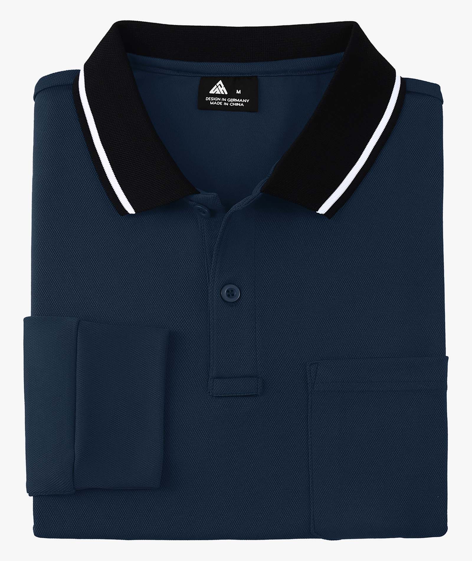 Contrast Collar Long Sleeve Polo