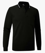 Contrast Collar Long Sleeve Polo