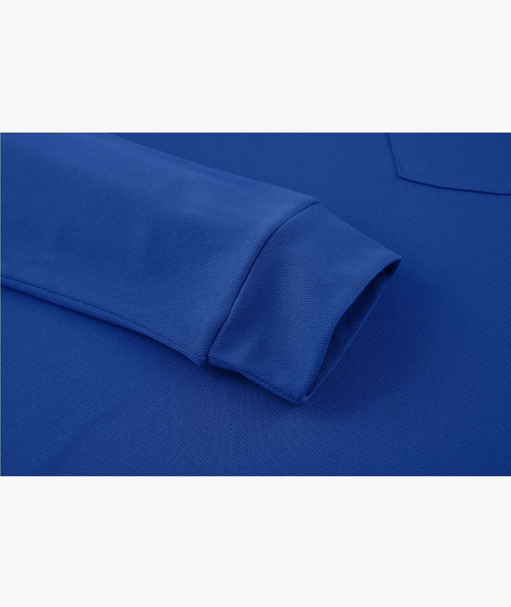 Pocket Long Sleeve Polo Shirt
