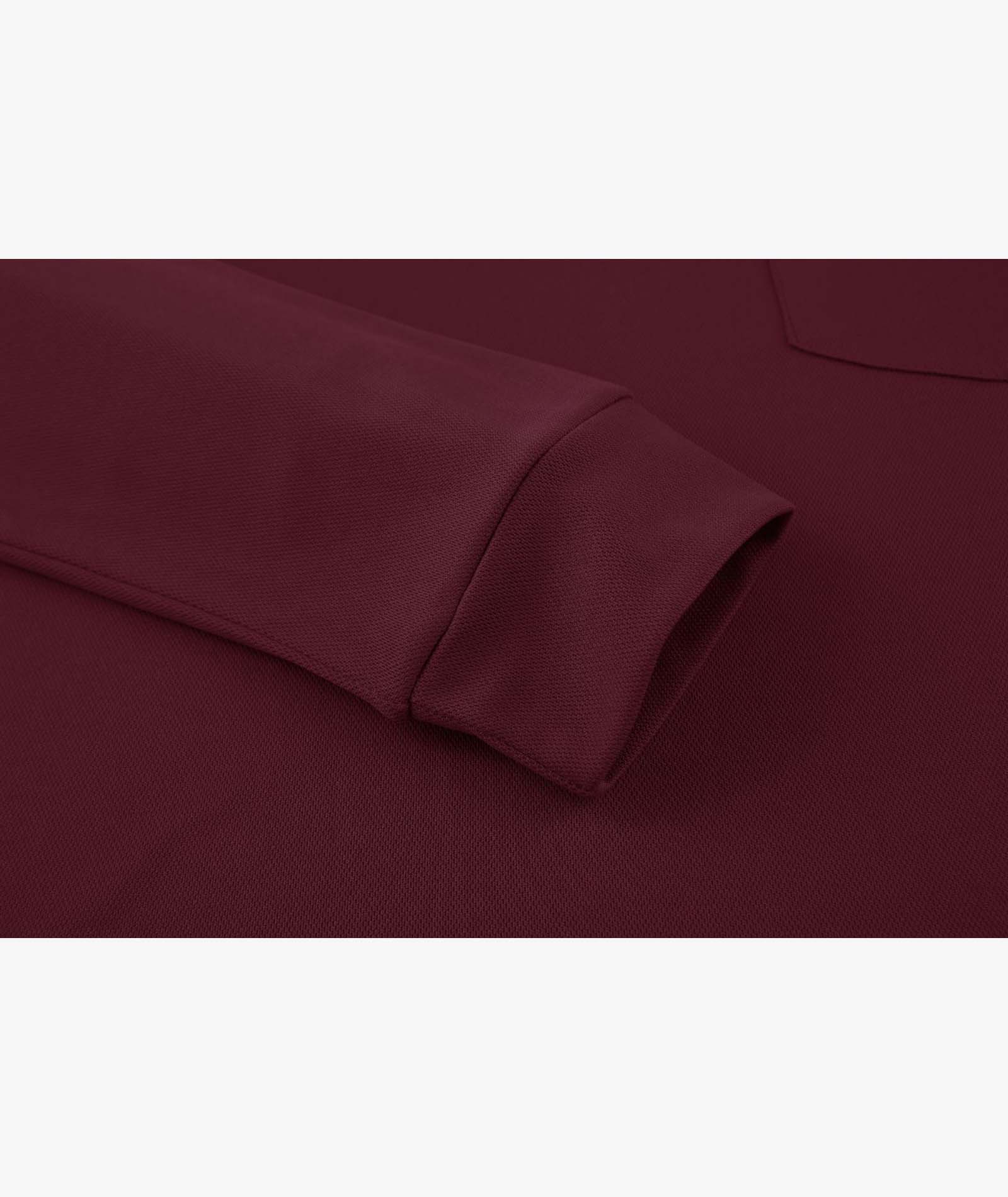 Contrast Collar Long Sleeve Polo