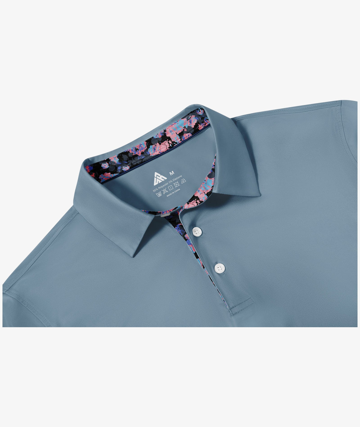 Pink Hydrangea Collar Polo