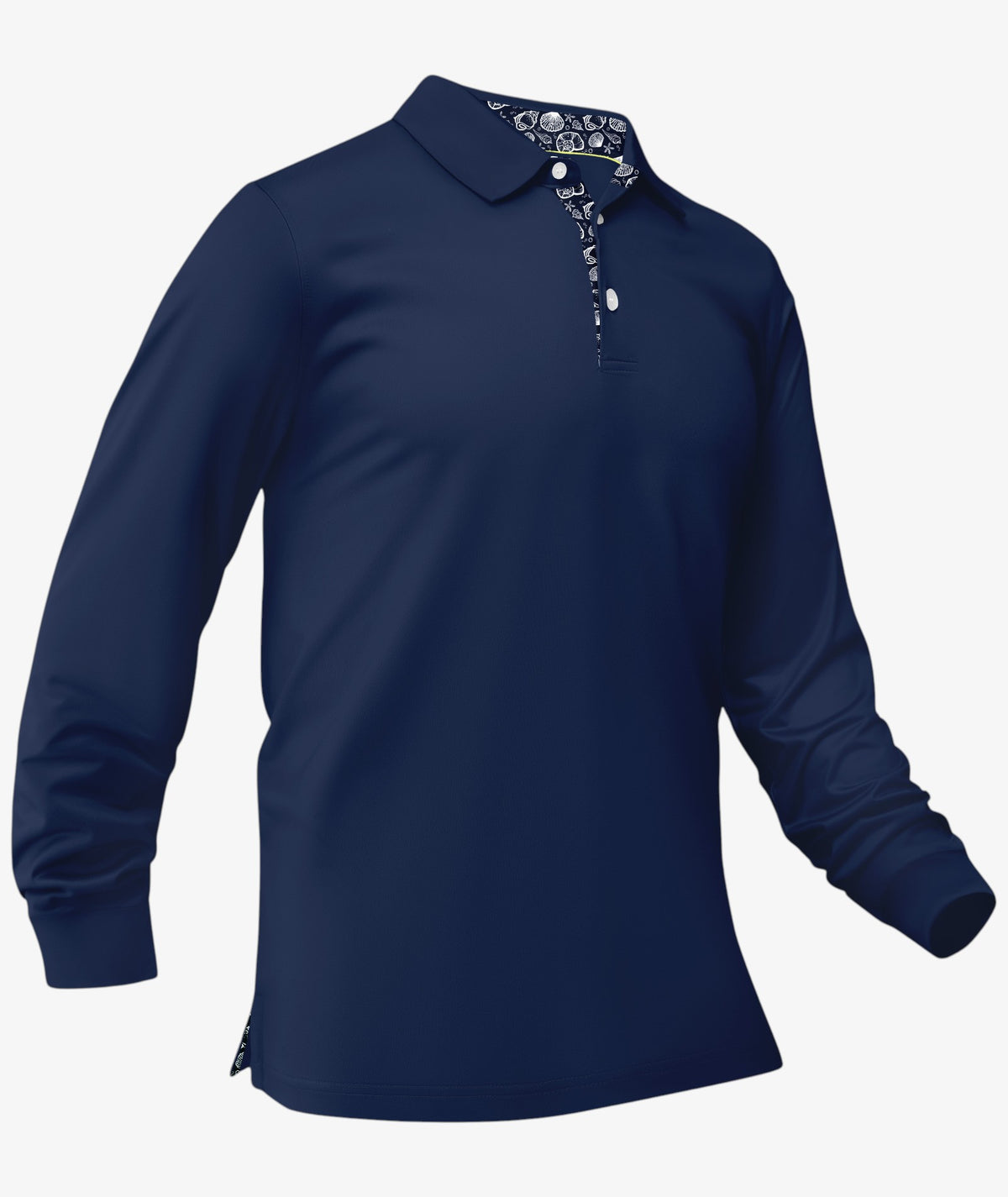 Ocean Print Collar Polo